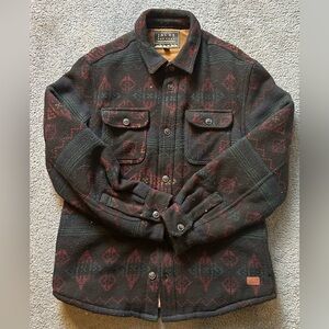 Jachs Men's Wool Blend Sherpa Lined Flannel Shirt Jacket